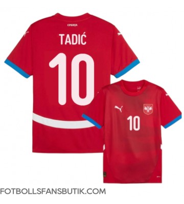 Serbien Dusan Tadic #10 Replika Hemmatröja EM 2024 Kortärmad